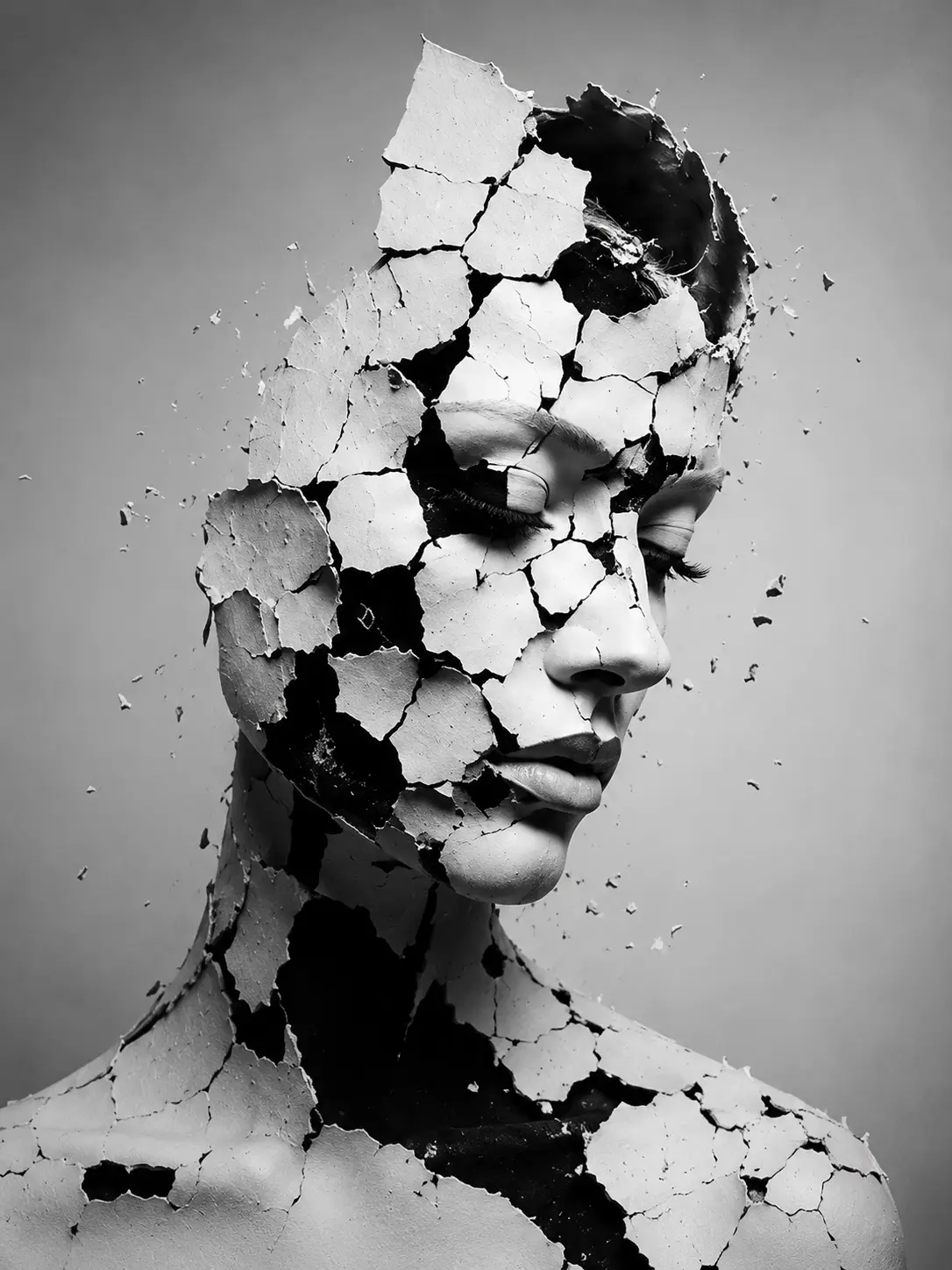 Face in Fragments — Abstract Portraits artwork by RORISPRINTS