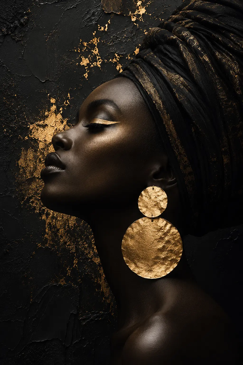 Solar Profile — African Woman artwork by RORISPRINTS