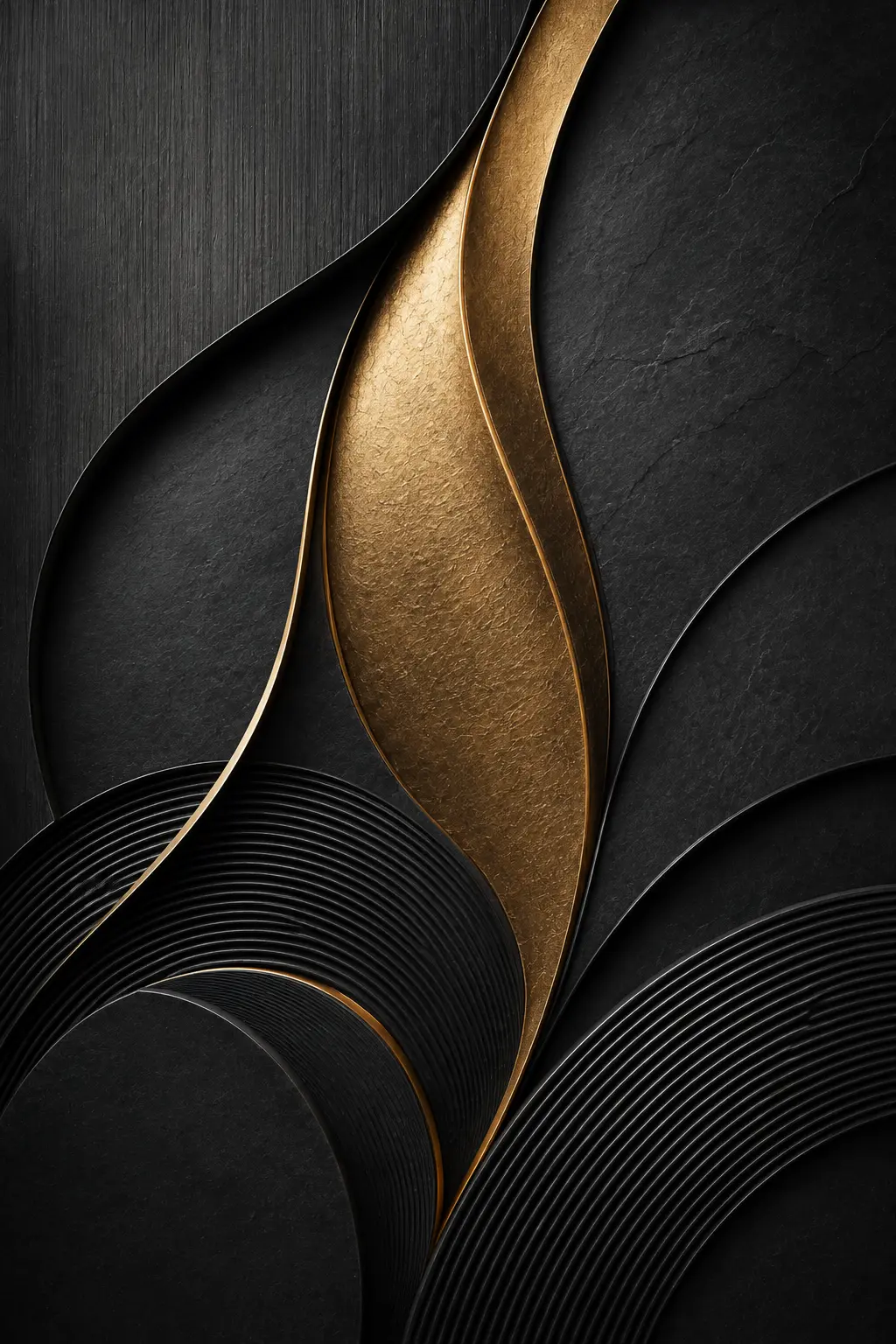 Noir Petal — Luxury Abstracts artwork by RORISPRINTS