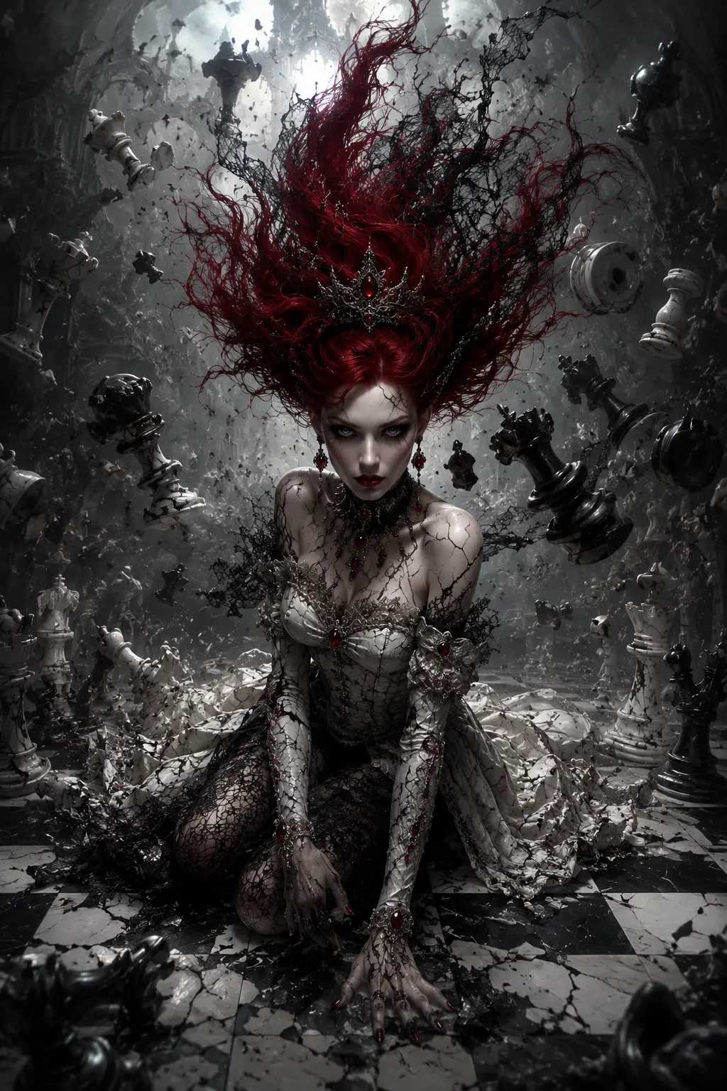 Black Rose Oracle — Surrealism artwork by RORISPRINTS