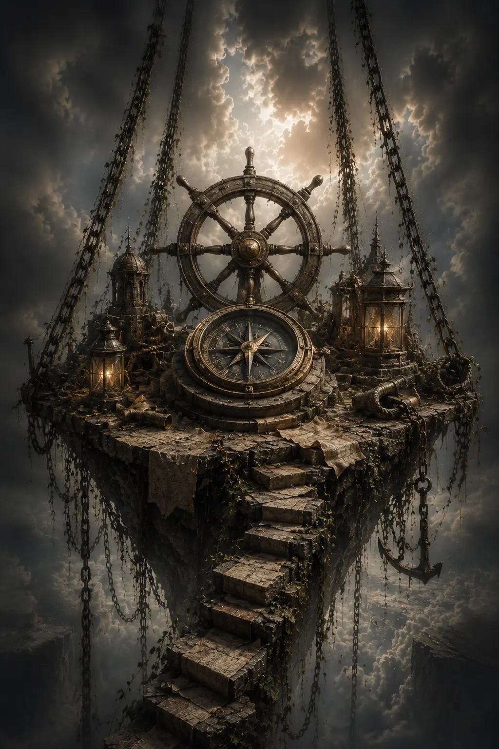 The Observatory — Surrealism artwork by RORISPRINTS
