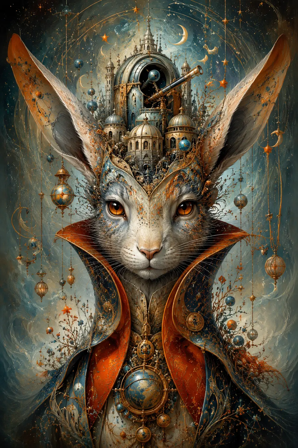 Feline Alchemist — Surrealism artwork by RORISPRINTS